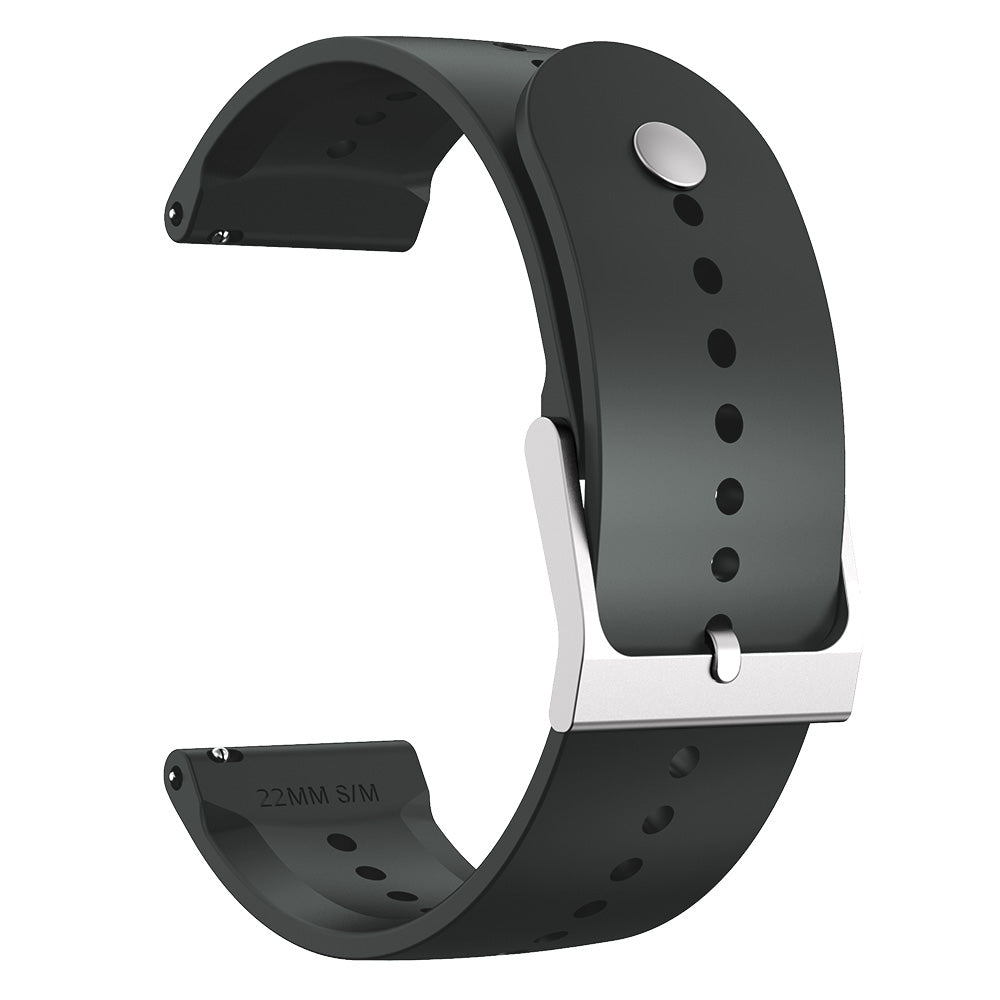 For Garmin Vivoactive 4 Garmin Venu 2 Universal 22mm Soft Silicone Watch Band Strap Replacement with Steel Buckle For Garmin Vivoactive 4 Garmin Venu 2 Universal 22mm Soft Silicone Watch Band Strap Replacement with Steel Buckle